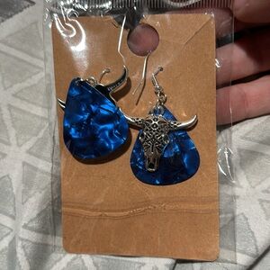 tear drop bull head earrings